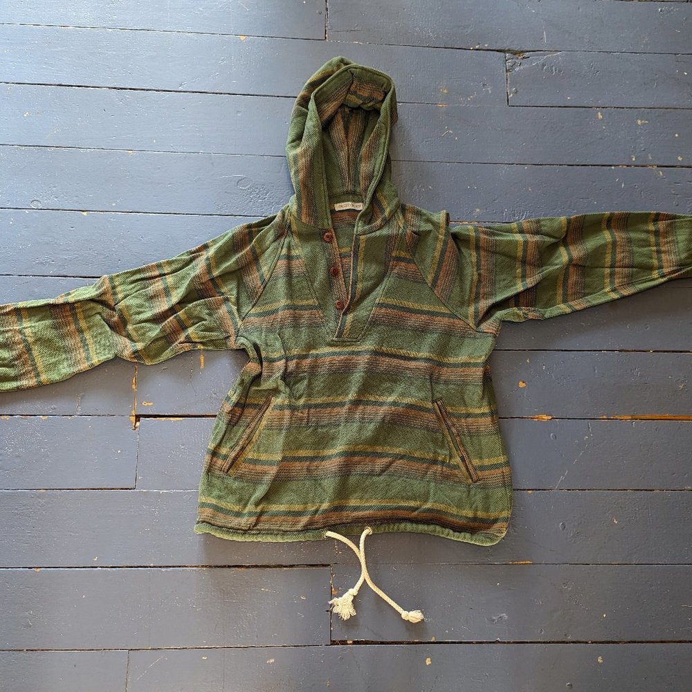 Outerknown Green Poncho Hoody